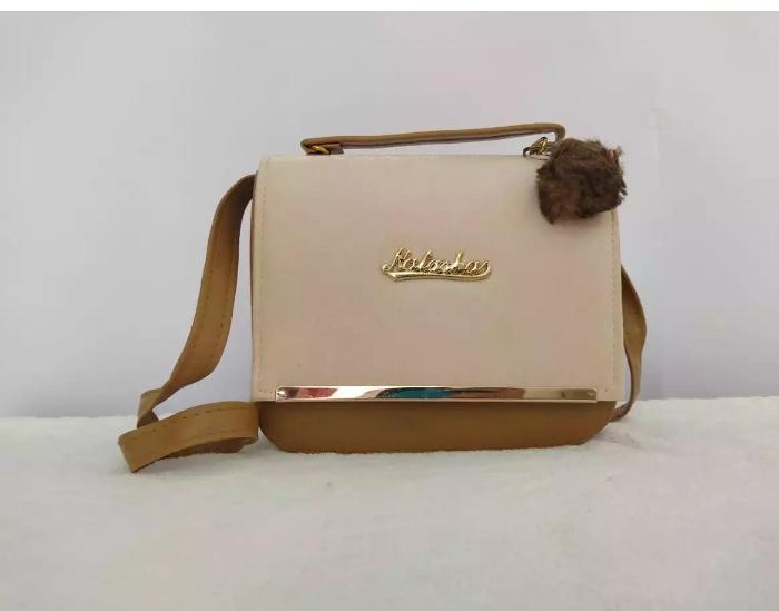 Ivory Gold Logo Shoulder Bag for Girls
