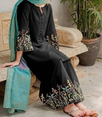 Silver/Golden Heavy Sequence Embroidery 3Pcs Set