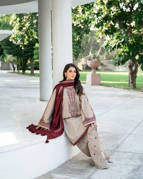 HIT ARTICLES MIX BRAND 3 Pcs Unstitched Embroidered Suit