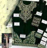 3 Pcs Women's Unstitched Embroidered Suit Loved by 10+