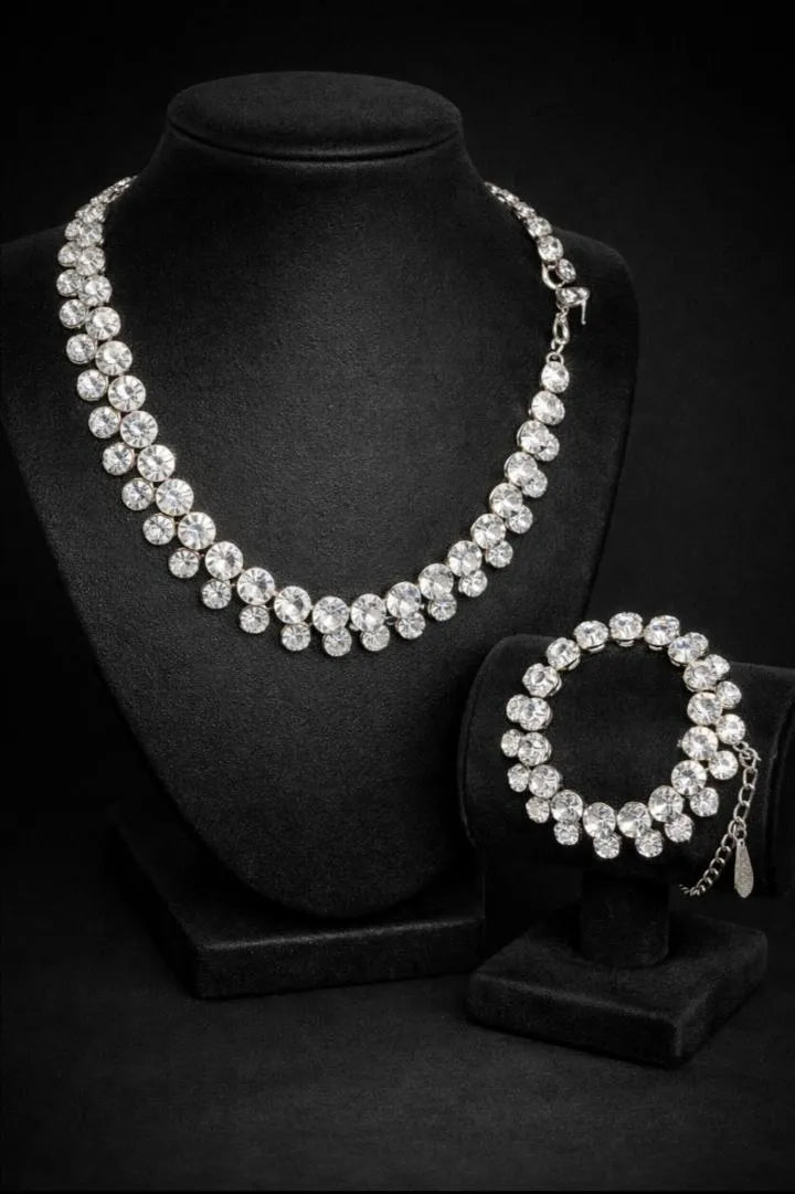 Pearl Necklace Set for Women Elegant Silver Jewelry
