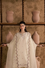 Women's Stitched Cotton Suit with Embroidery - 3 Pcs Set
