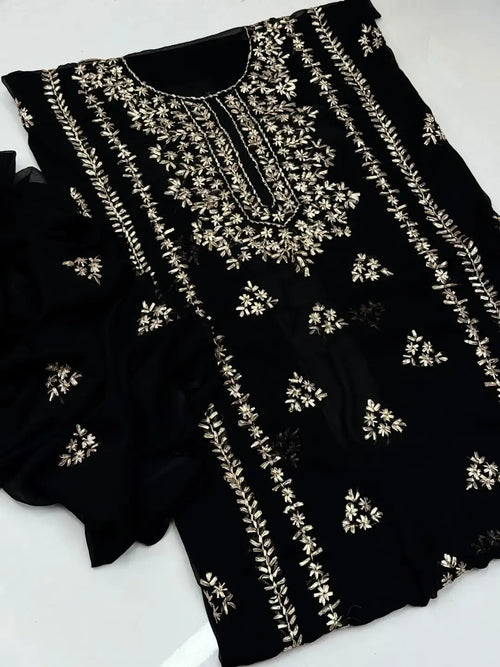 2 Pcs Women's Unstitched Gota Work Suit high caliber