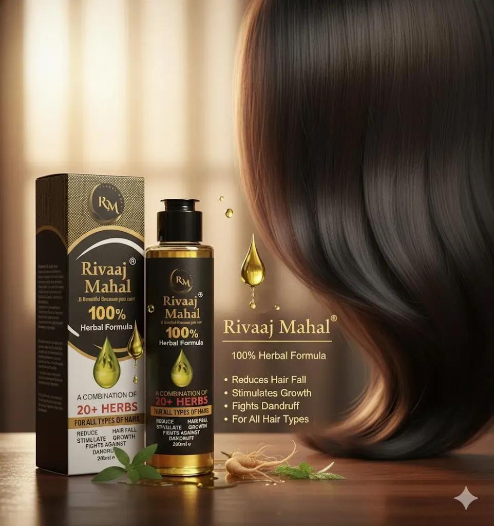Rivaaj Mahal 100% Herbal Hair Oil 200ml All Hair Types