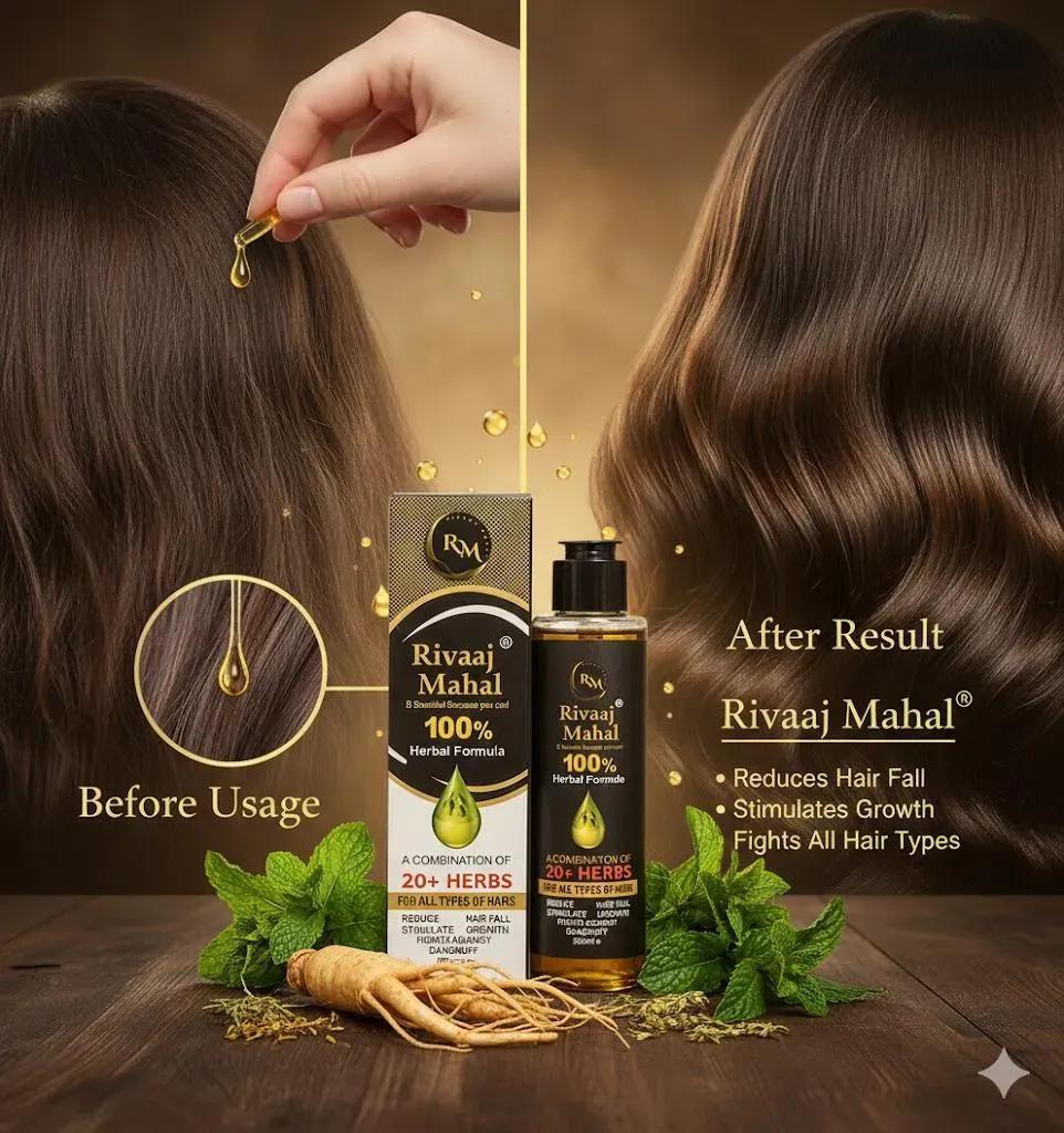 Rivaaj Mahal 100% Herbal Hair Oil 200ml All Hair Types