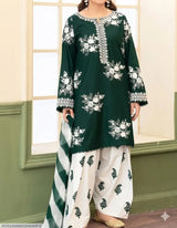 3 Pcs Women's Unstitched Embroidered Suit