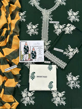 3 Pcs Women's Unstitched Embroidered Suit