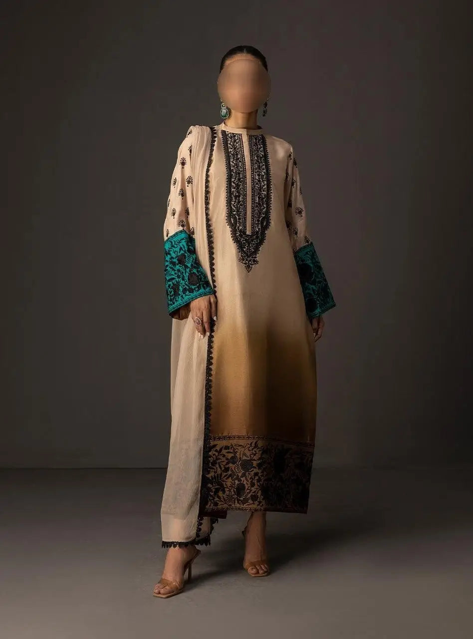 3 Pcs Women's Unstitched Printed Suit