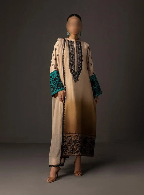 3 Pcs Women's Unstitched Printed Suit