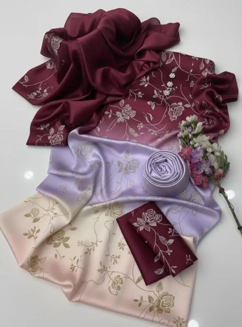 3 Pcs Women's Unstitched Printed Suit