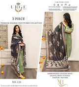 Premium Dhanak 3 Piece Unstitched Suit Navy Green