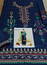 Premium Dhanak Embroidered 3-Piece Suit for women