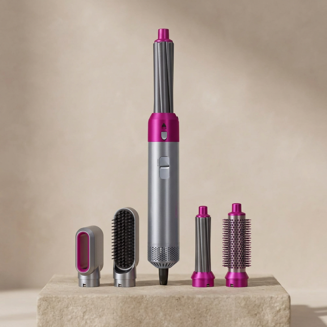 Stylish Pink Silver Curler for Pakistani Hair